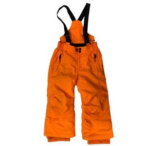 Surfanic Snow Bib Pants Unisex Kids 4-5T Orange 5K Waterproof Insulated Ski Pant